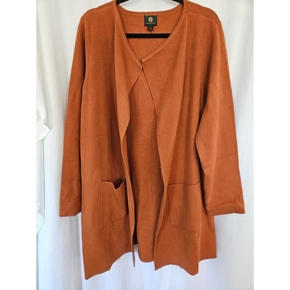 Womens JM COLLECTION CARDIGAN SWEATER Size L Long Sleeve Open‎ Front  NWT